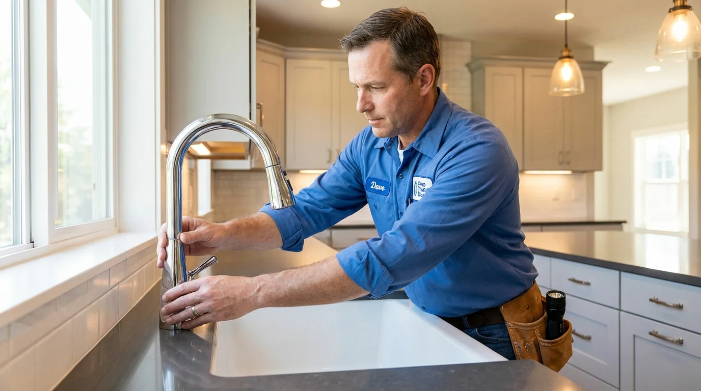 Kitchen faucet installation by Johns Plumbing LLC in Lander